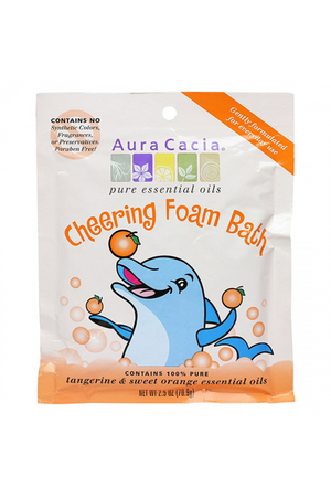 Aura Cacia Cheering Tangerine & Sweet Orange Kids Foam Bath 2.5 oz.