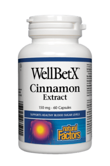 Natural Factors WellBetX Cinnamon Extract 60s