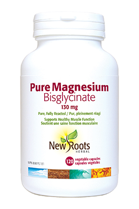 New Roots Pure Magnesium Bisglycinate 130mg 120s