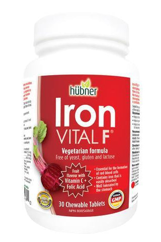 Hubner Iron Vital F Chewable Tablets 30s