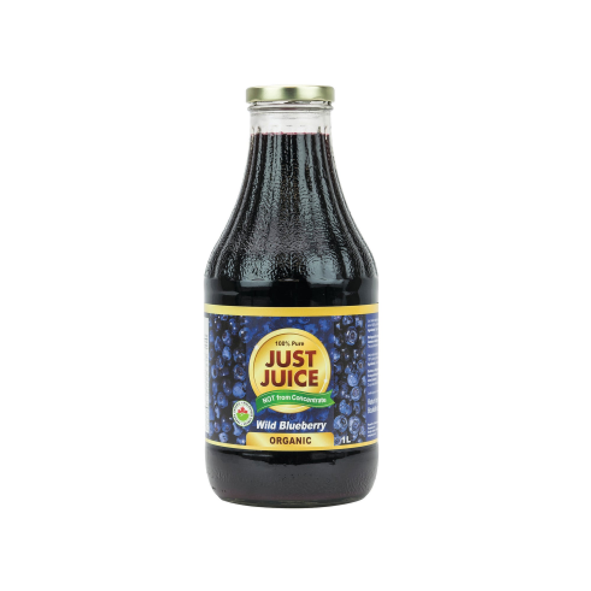 Just Juice 100% Pure Organic Wild Blueberry Juice 1L