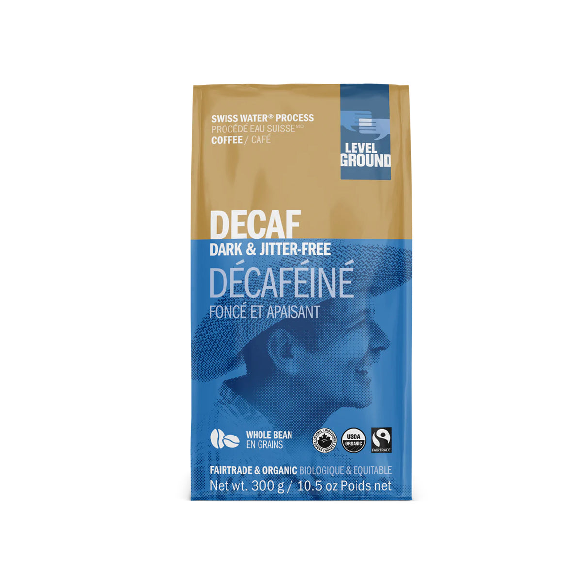 Level Ground Decaf Whole Bean Coffee 300g