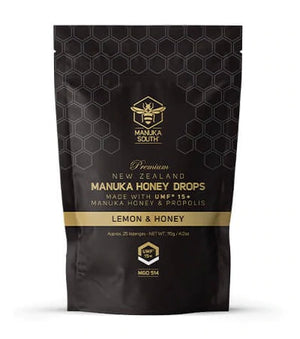 Manuka South Propolis Lemon & Mānuka Honey Drops 65g