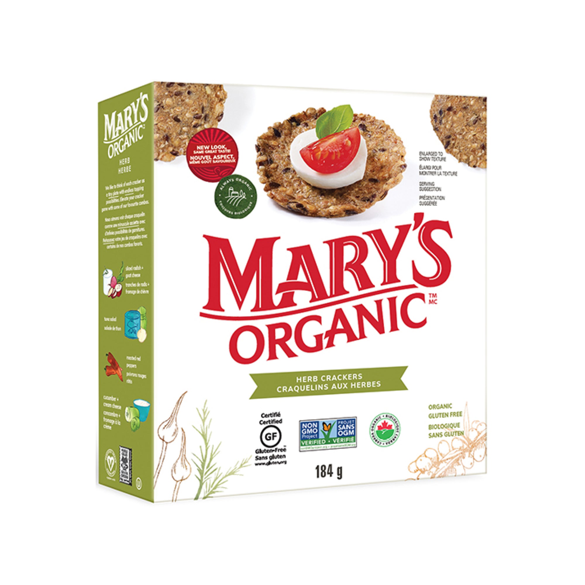 Mary's Organic Original Herb Crackers 184g