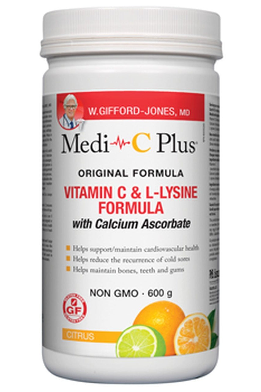 Gifford-Jones Medi-C Plus with Calcium Ascorbate Citrus Flavour 600g