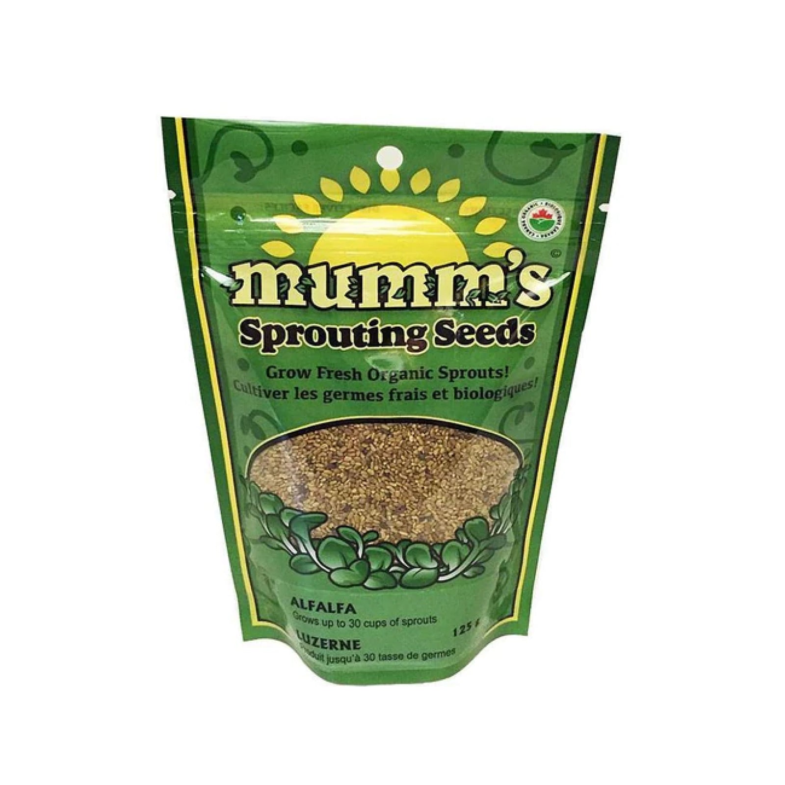 Mumm's Organic Sprouting Alfalfa Seeds 125g