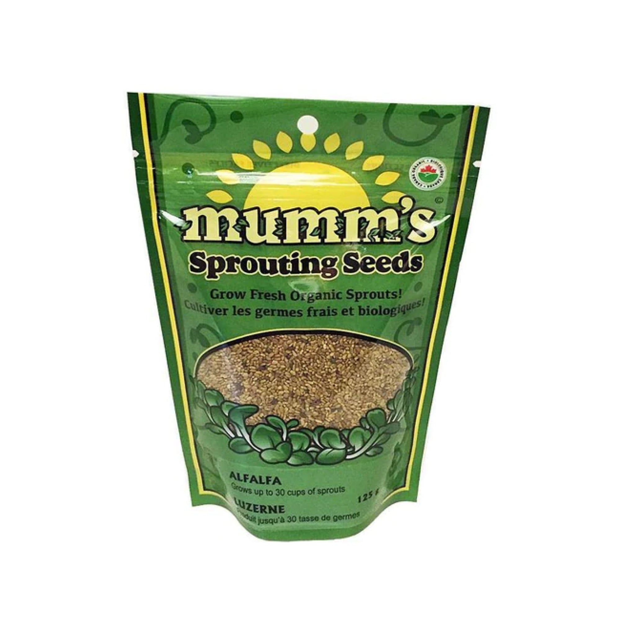 Mumm's Organic Sprouting Alfalfa Seeds 125g