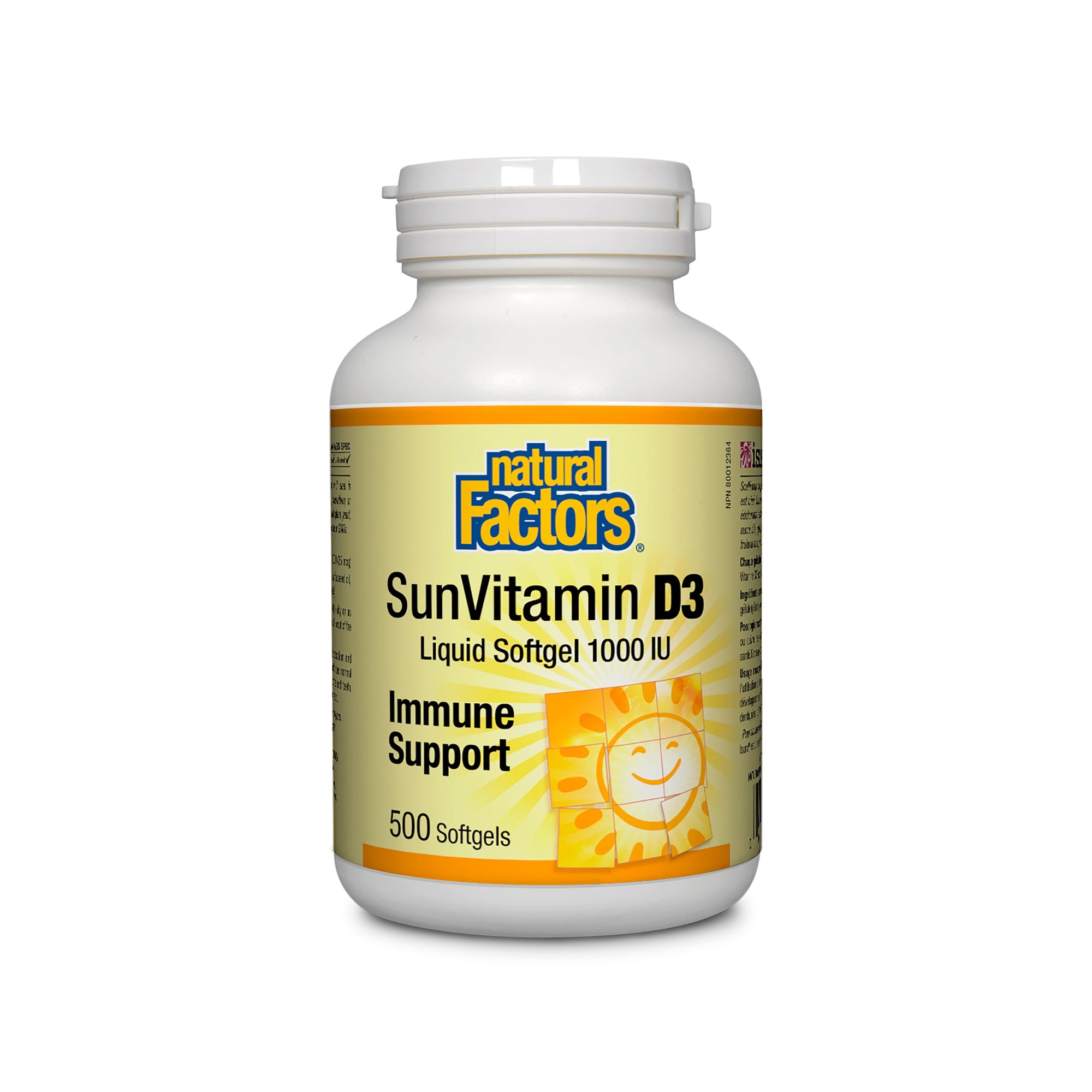 Natural Factors Sun Vitamin D3 1000 IU 500s