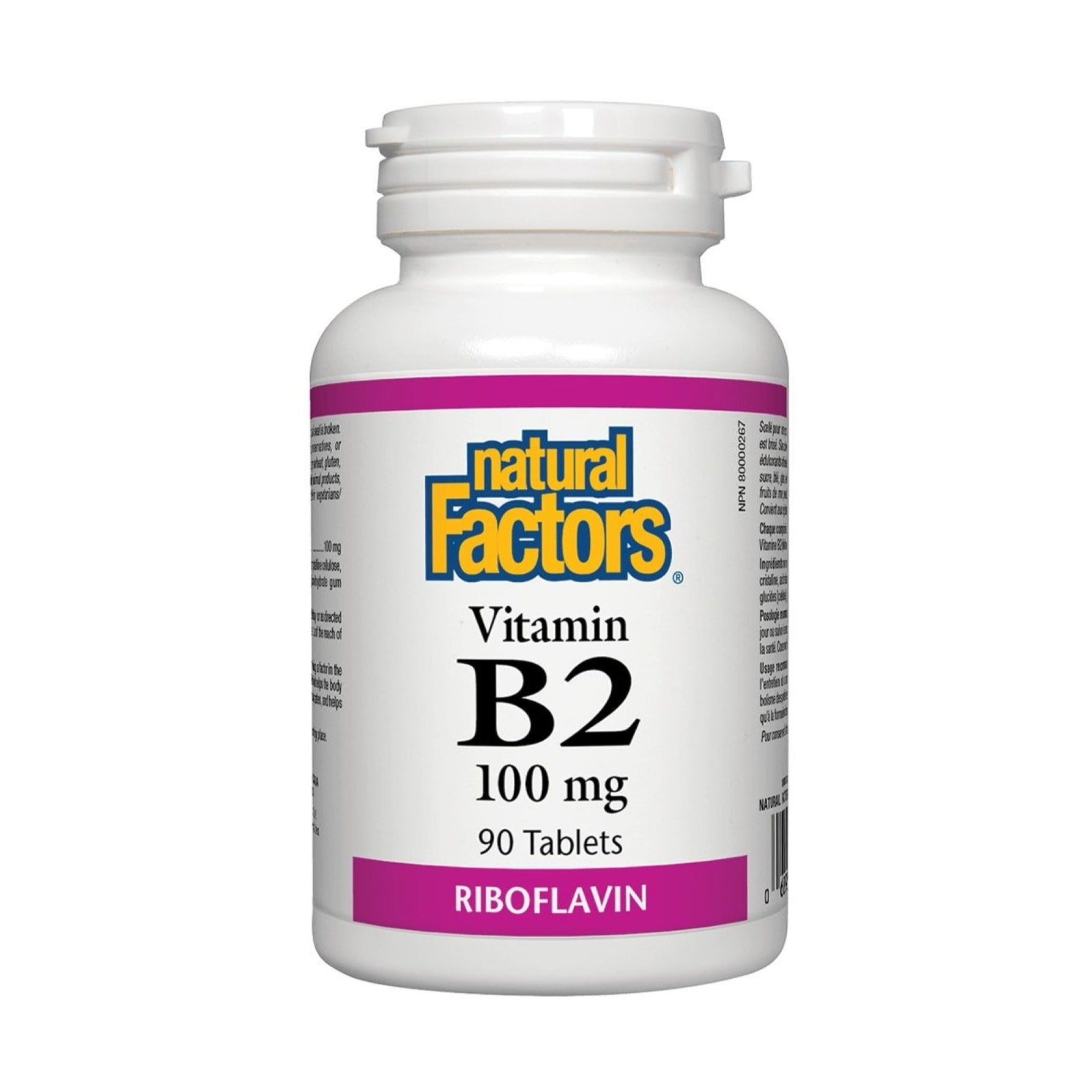 Natural Factors Vitamin B2 100mg 90s