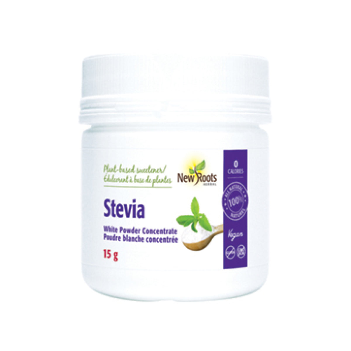 New Roots Stevia White Powder Concentrate 15g