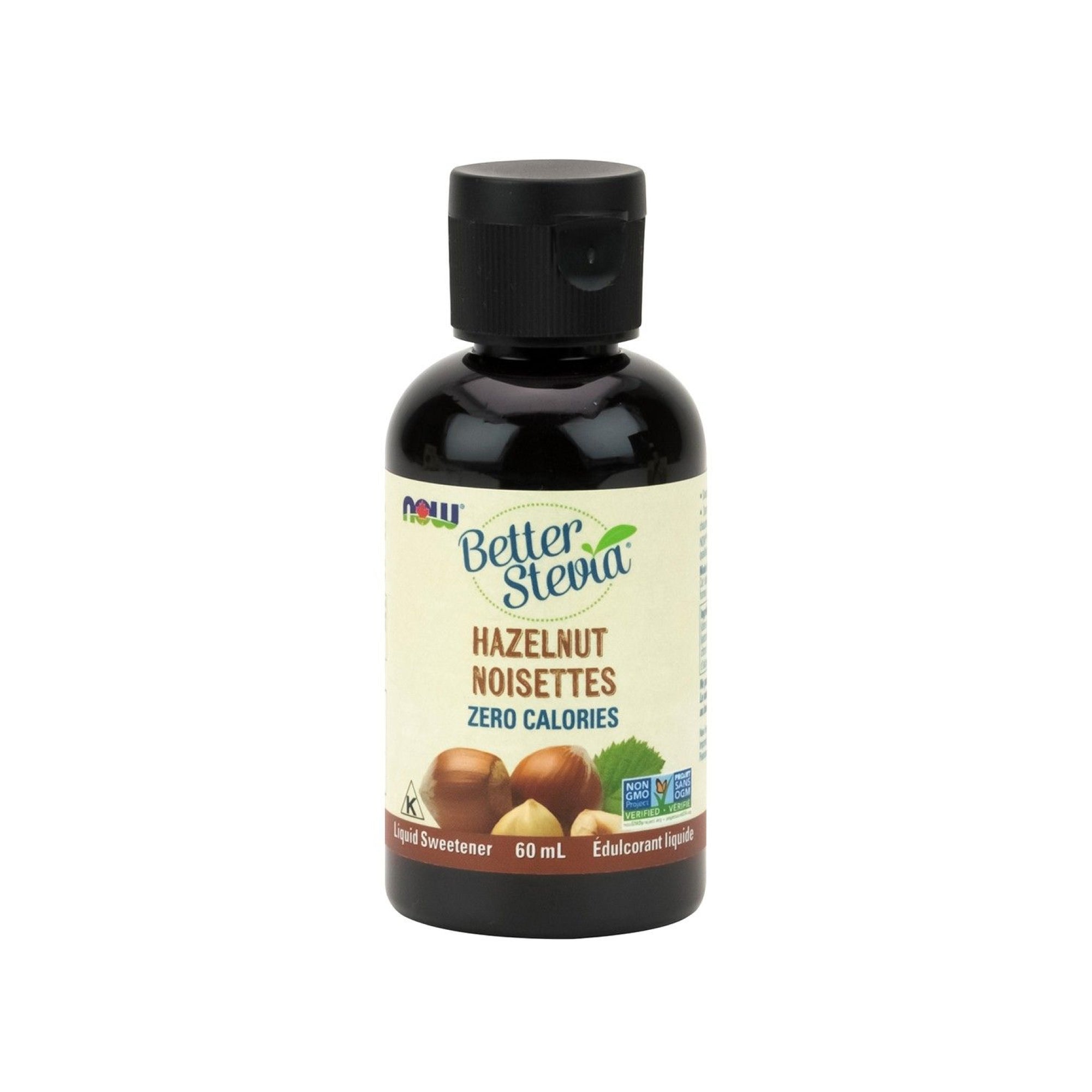 NOW BetterStevia Liquid Sweetener Hazelnut Flavour 60ml