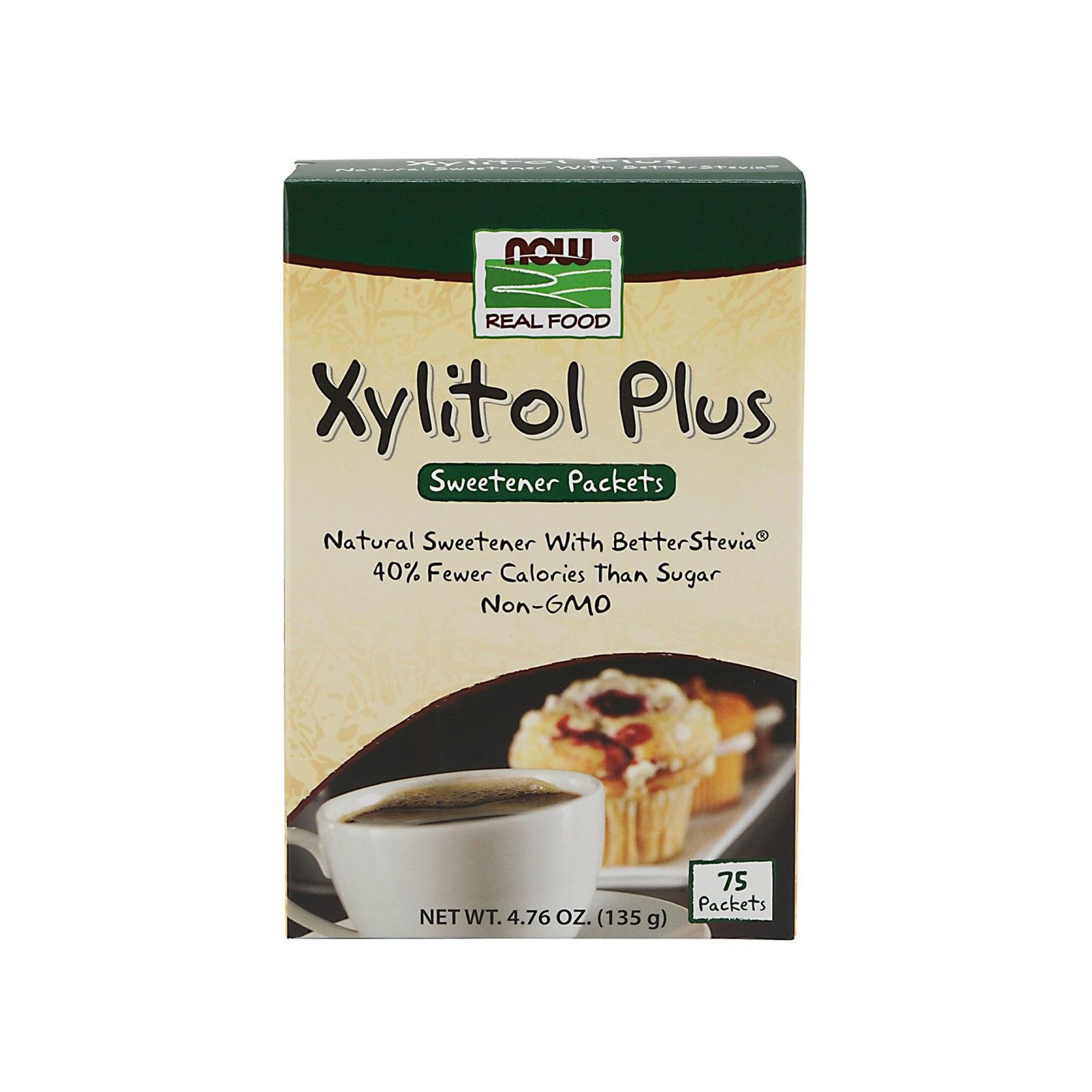 NOW Pure Xylitol Plus Sweetener 75 Packets
