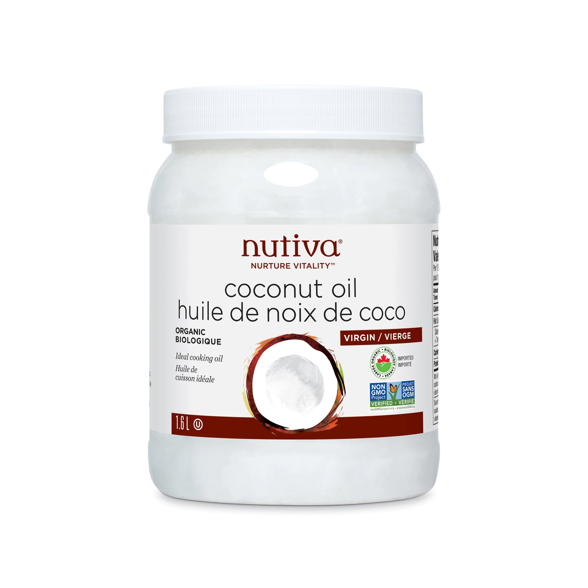 Nutiva Organic Virgin Coconut Oil 1.6L