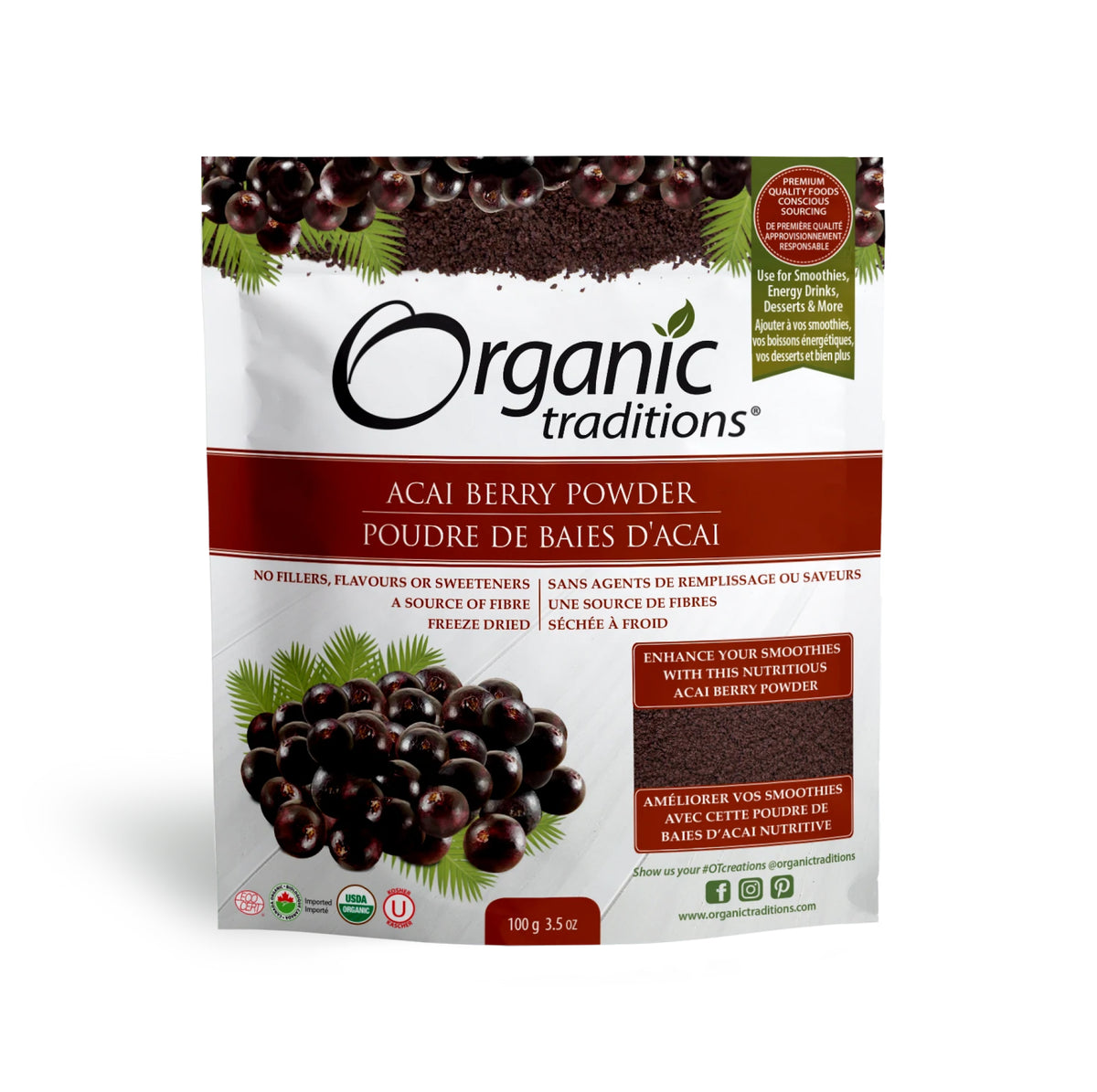 Organic Traditions Organic Acai Berry Powder 100g