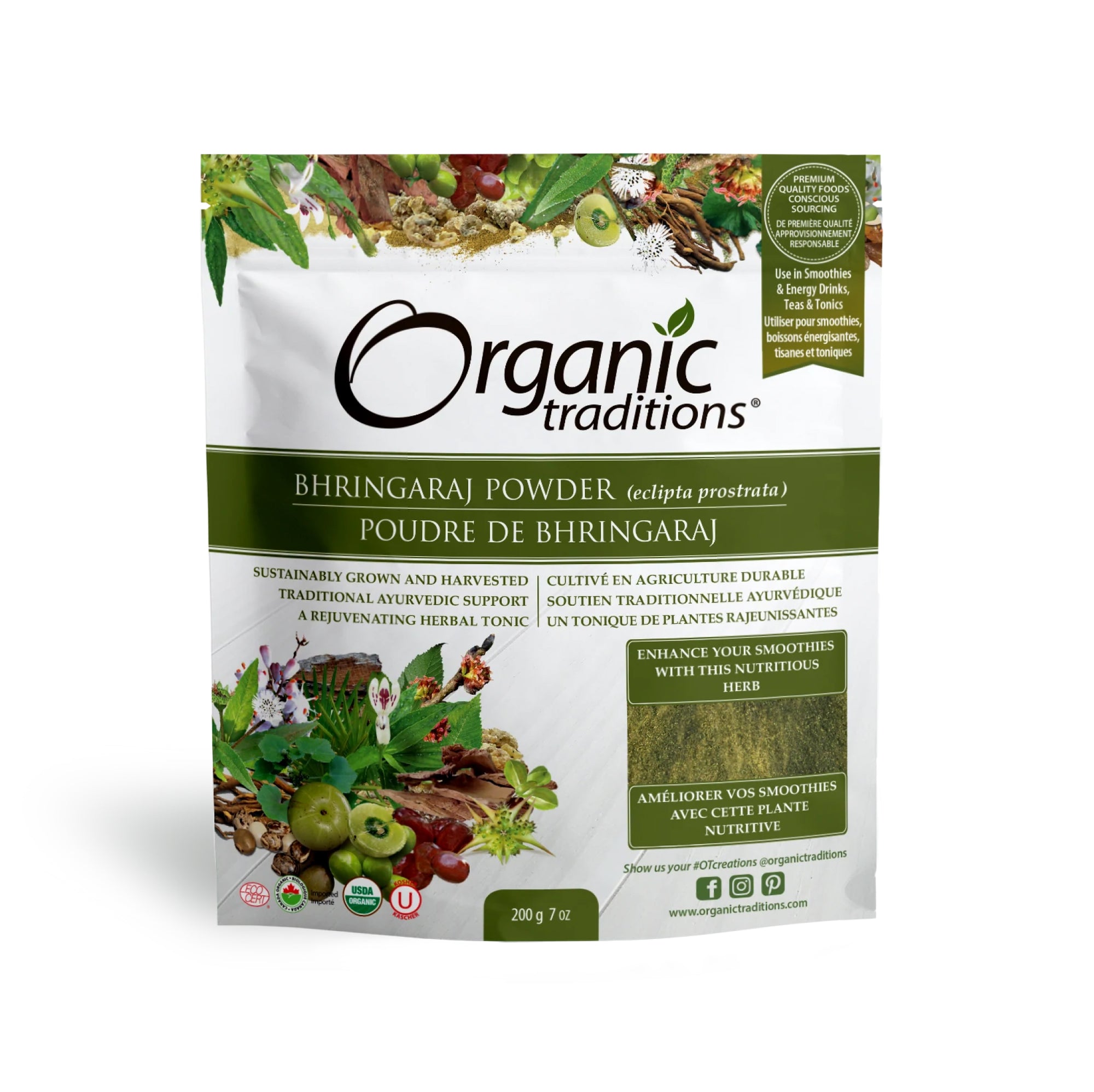 Organic Traditions Organic Bhringaraj Powder 200g