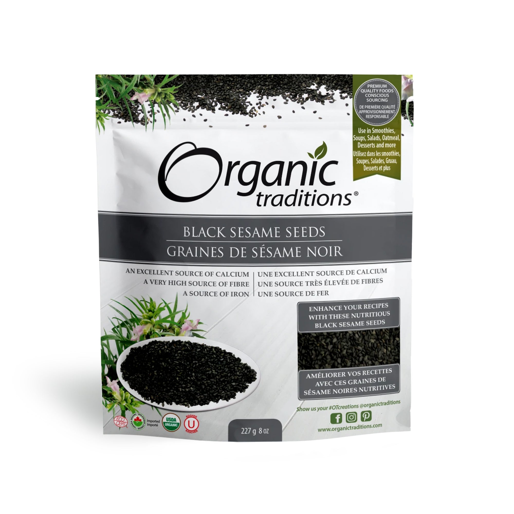 Organic Traditions Organic Black Sesame Seeds 227g