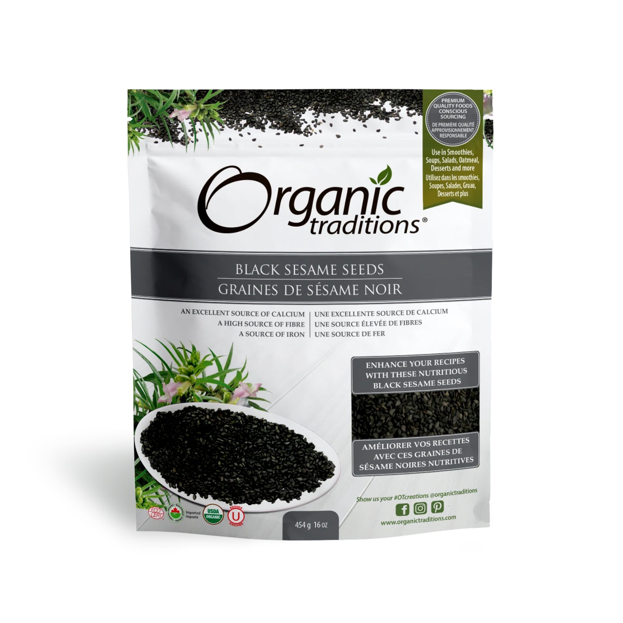 Organic Traditions Organic Black Sesame Seeds 454g