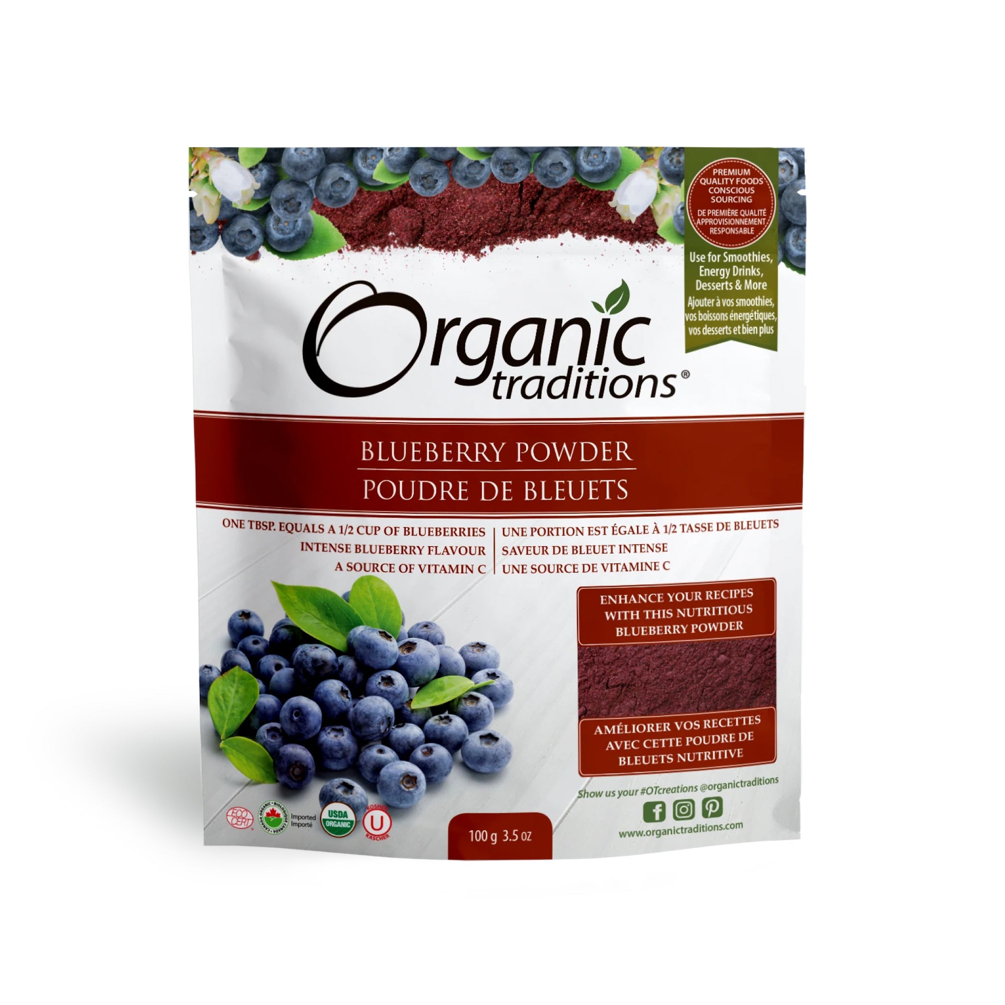 Organic Traditions Organic Blueberry Powder 100g