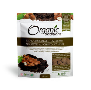 Organic Traditions Organic Dark Chocolate Covered Hazelnuts 227g