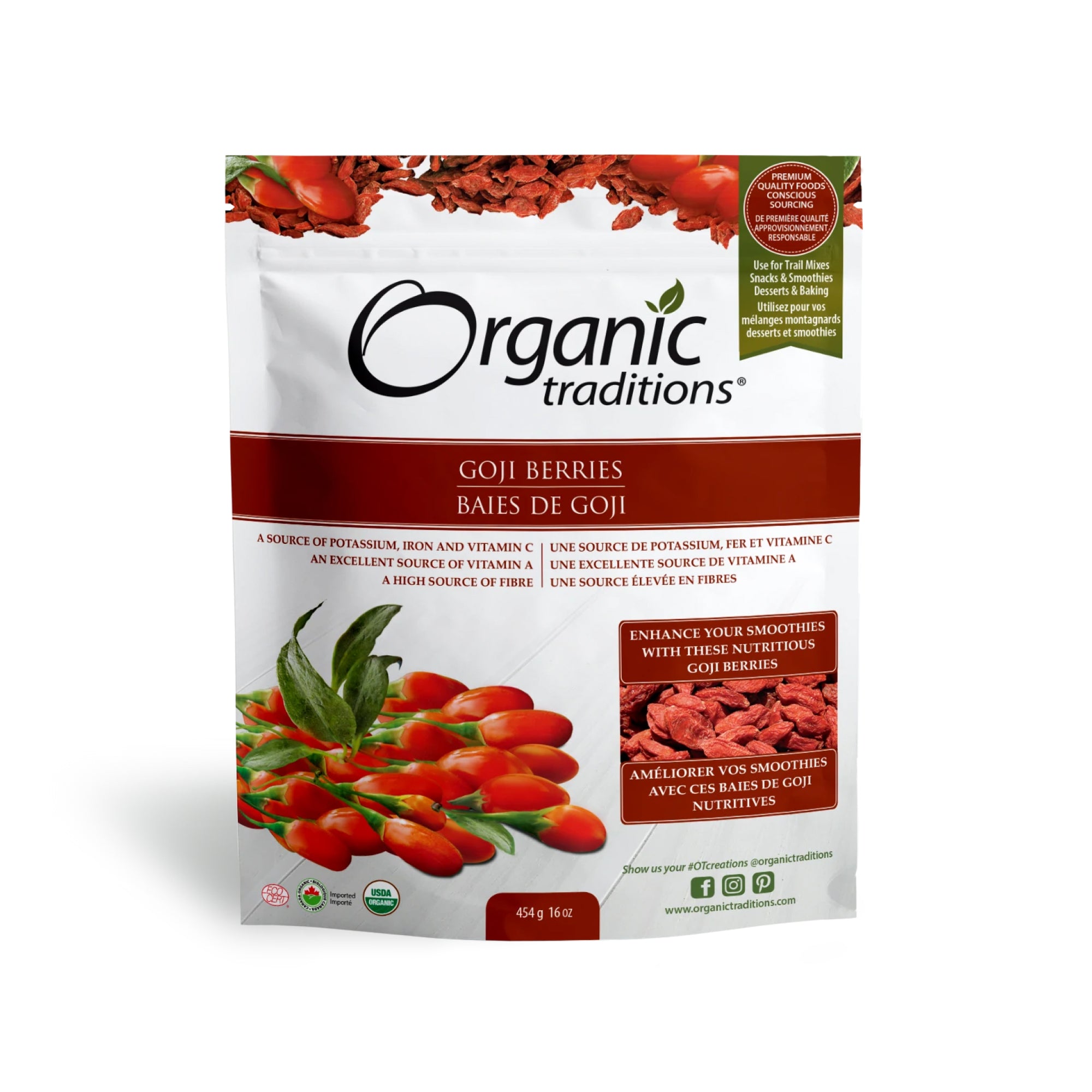 Organic Traditions Organic Goji Berries 454g