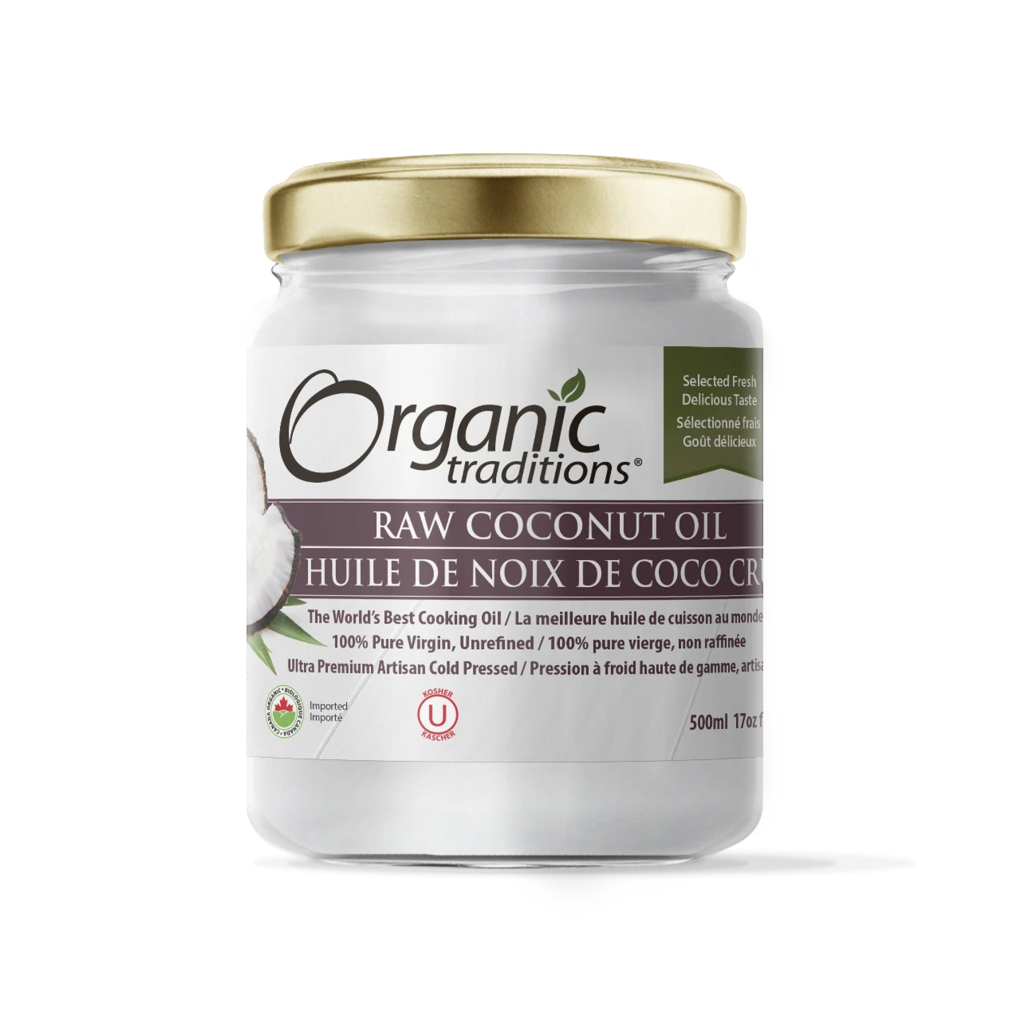 Organic Traditions Organic Raw Coconut Oil 500ml