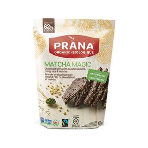 Prana Organic Matcha Magic Chocolate Bark 100g