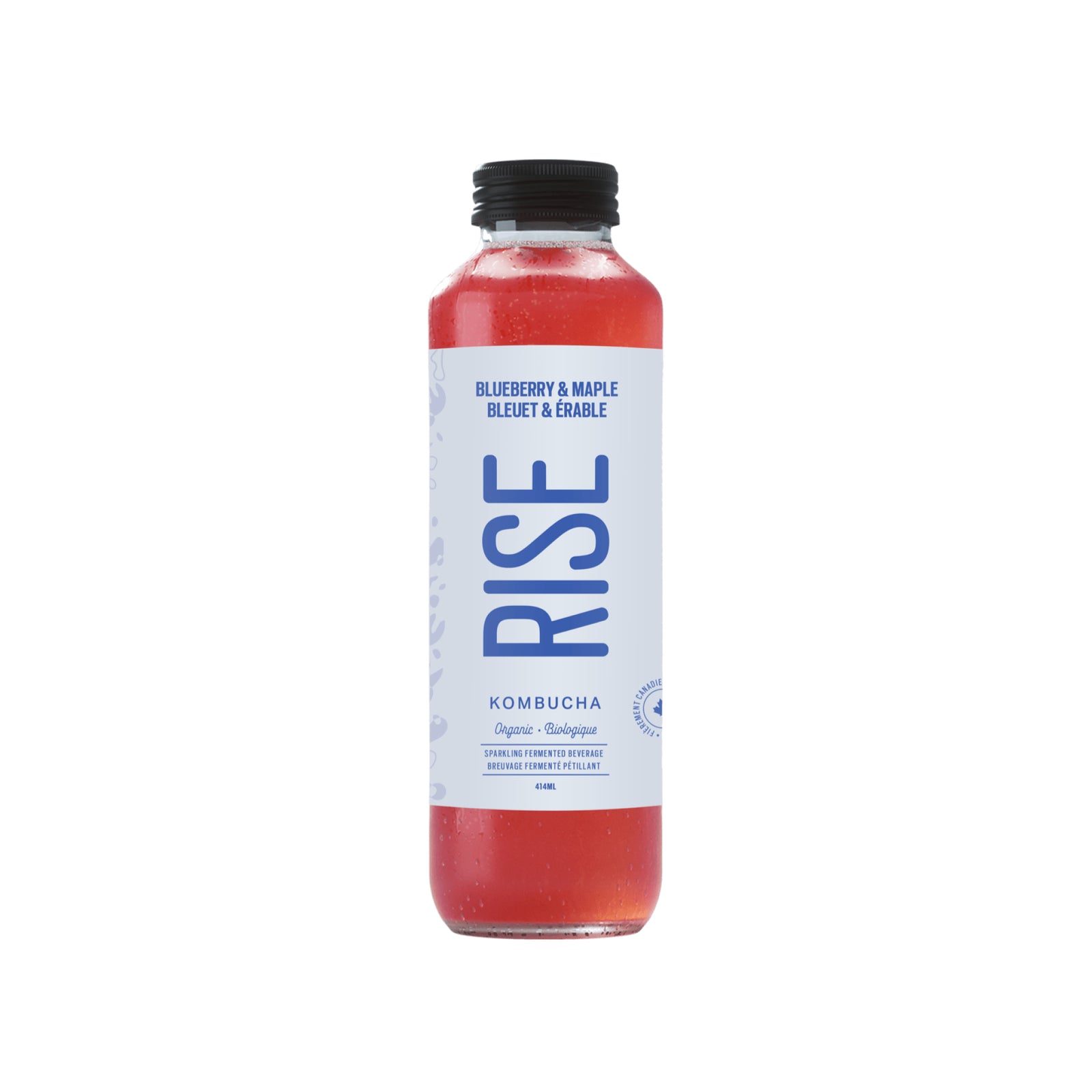 RISE Organic Blueberry & Maple Kombucha 414ml