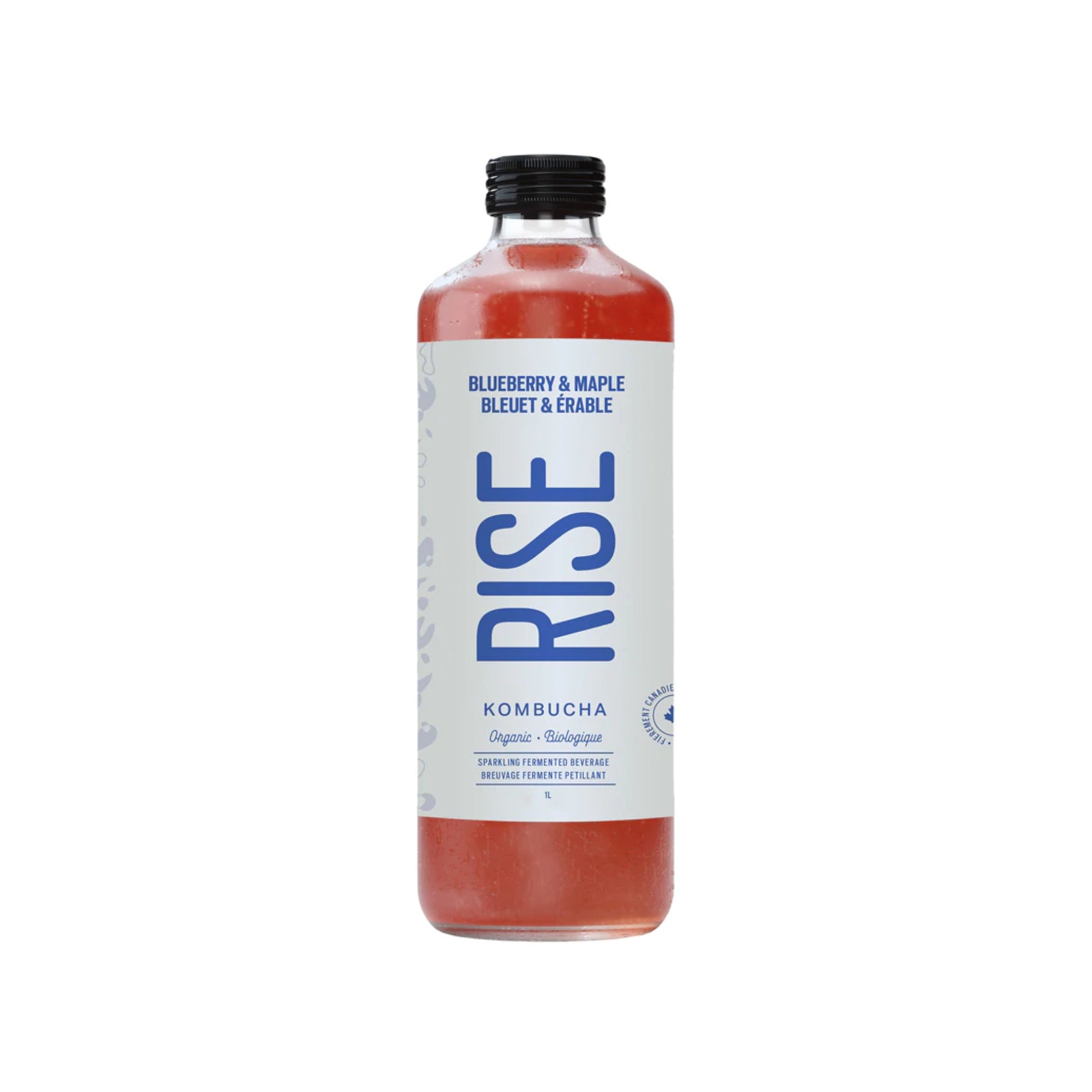 RISE Organic Blueberry & Maple Kombucha 1L