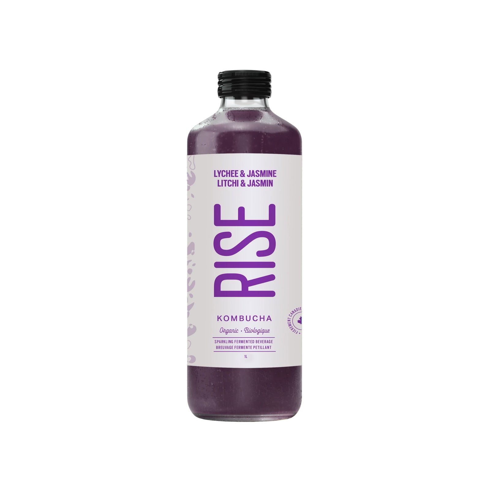 RISE Organic Lychee & Jasmine Kombucha 1L