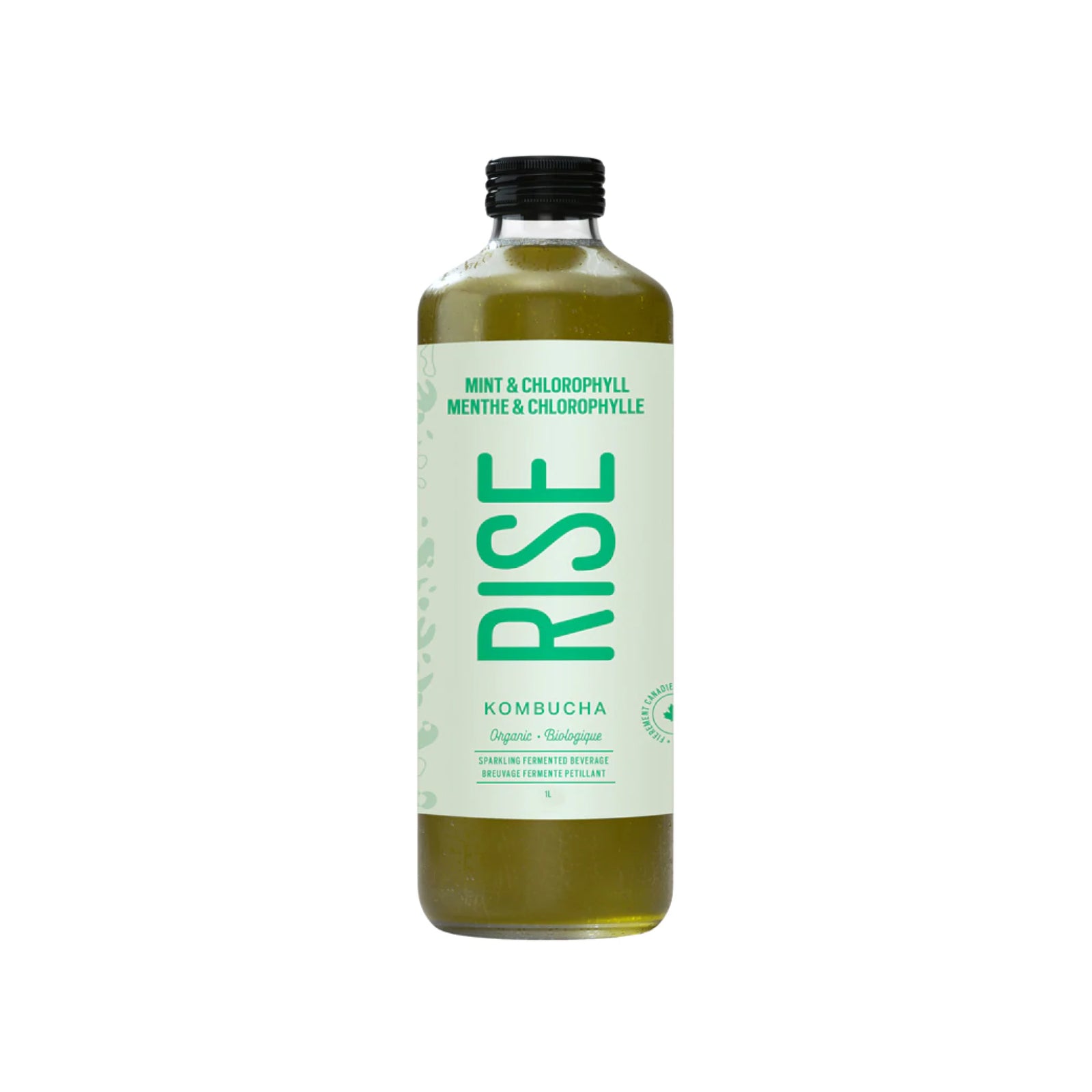 RISE Organic Mint & Chlorophyll Kombucha 1L
