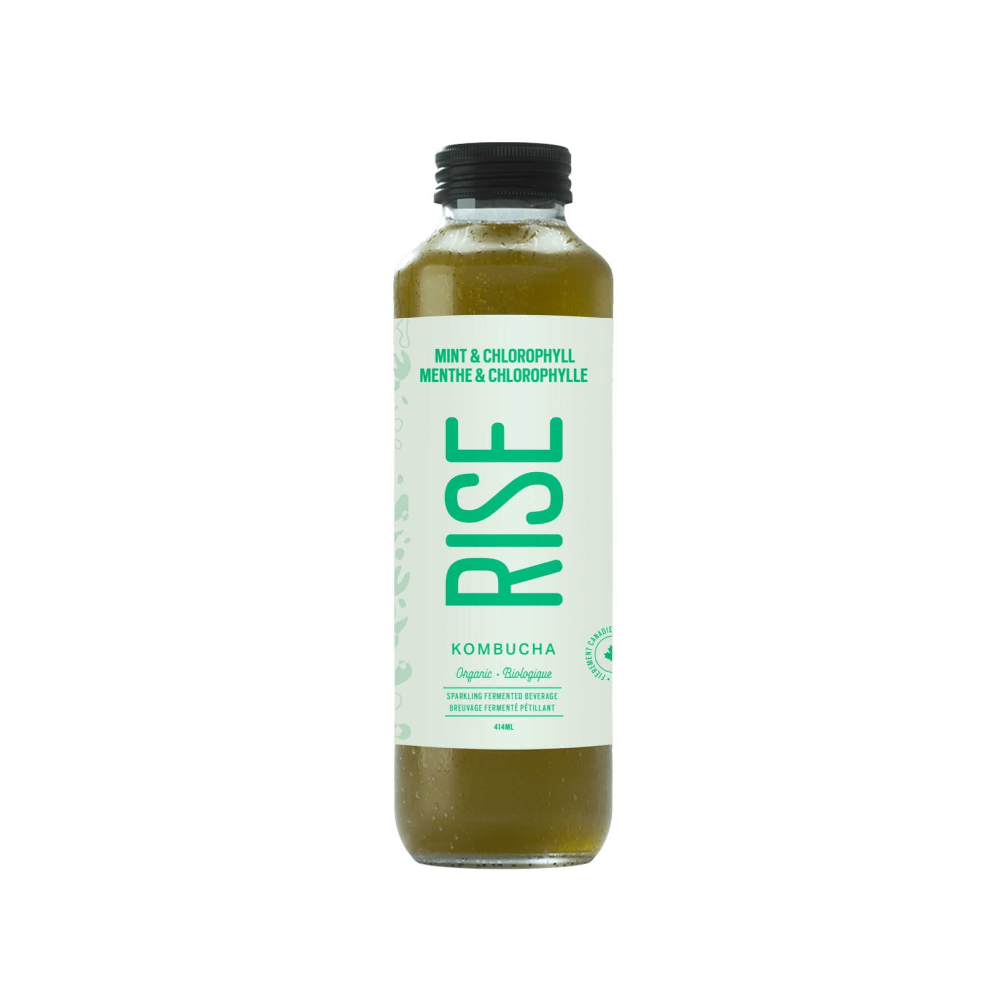RISE Organic Mint & Chlorophyll Kombucha 414ml