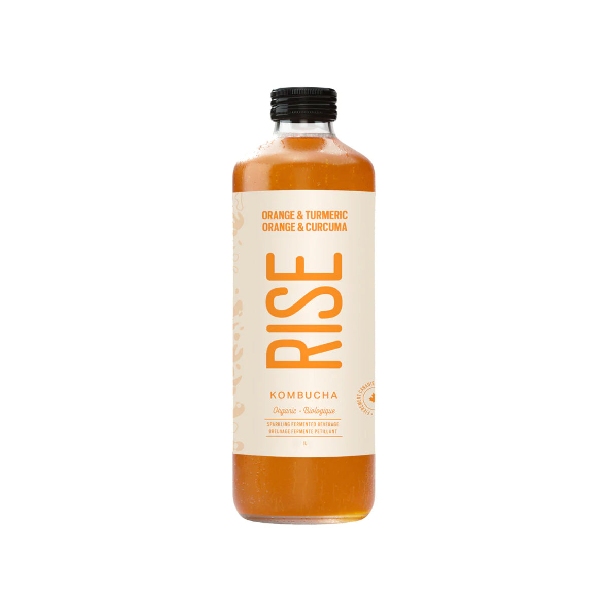 RISE Organic Orange & Turmeric Kombucha 1L
