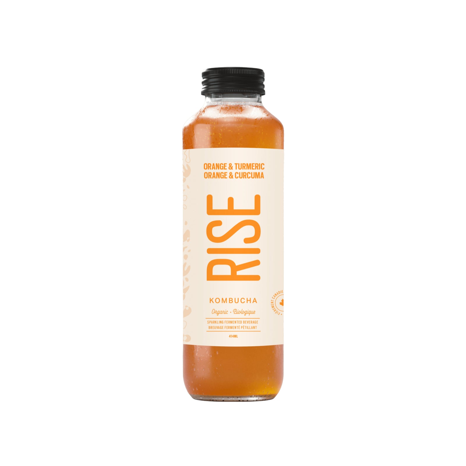 RISE Organic Orange & Turmeric Kombucha 414ml