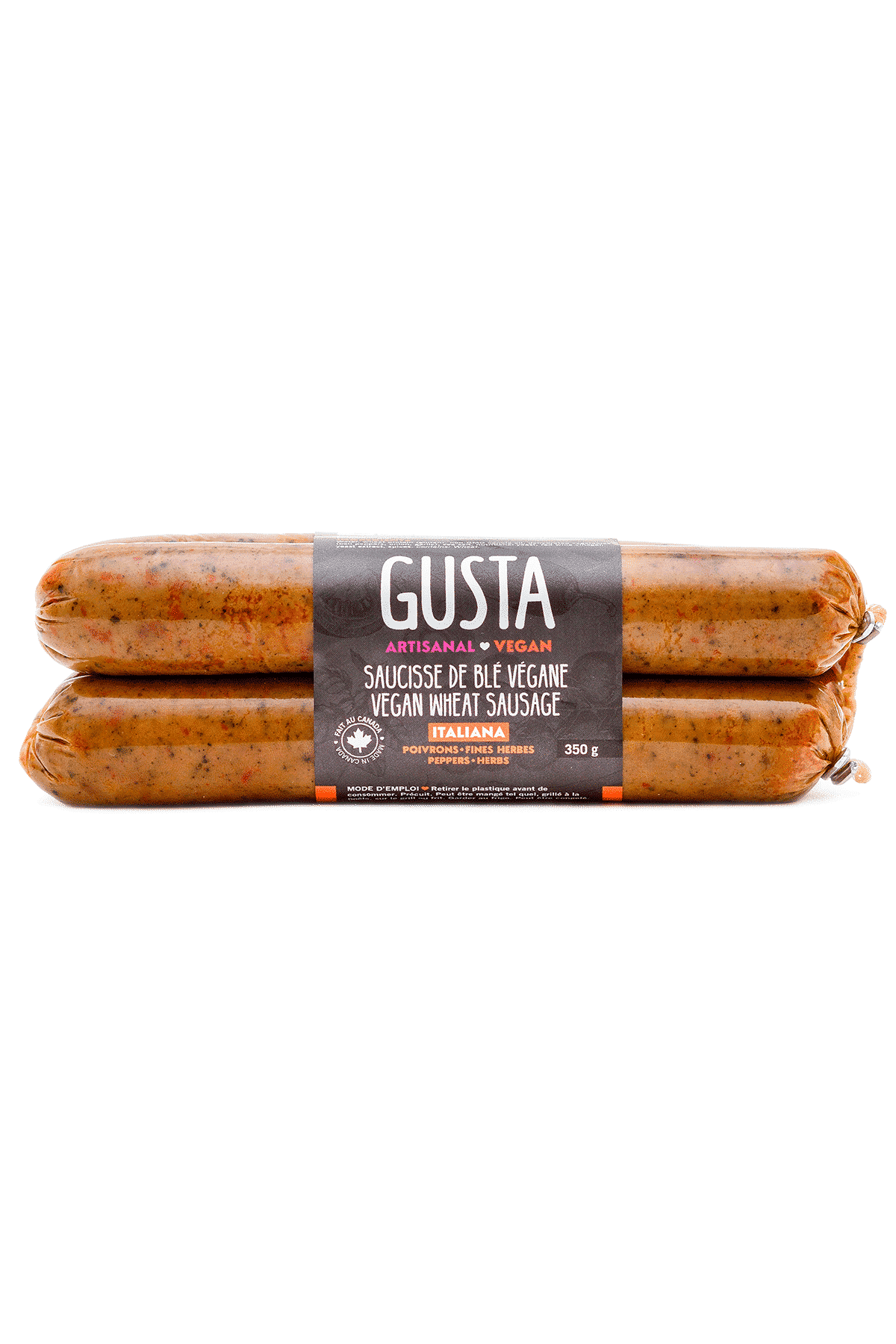 Gusta Vegan Wheat Sausage - Italiana 350g