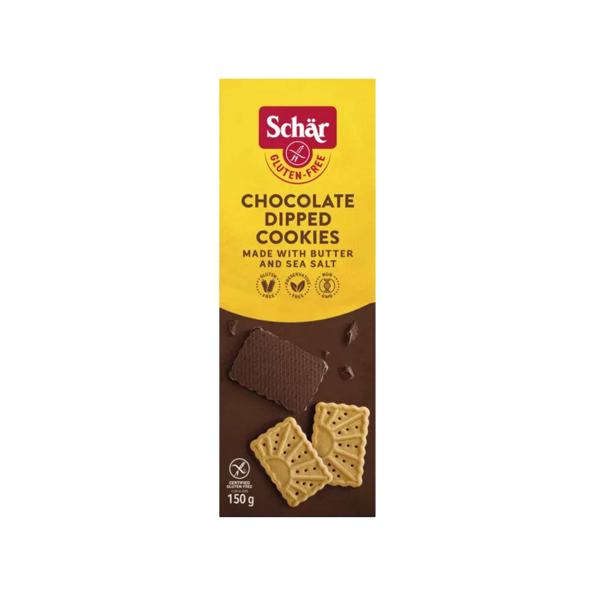 Schar Gluten-Free Chocolate Dipped Cookies 150g