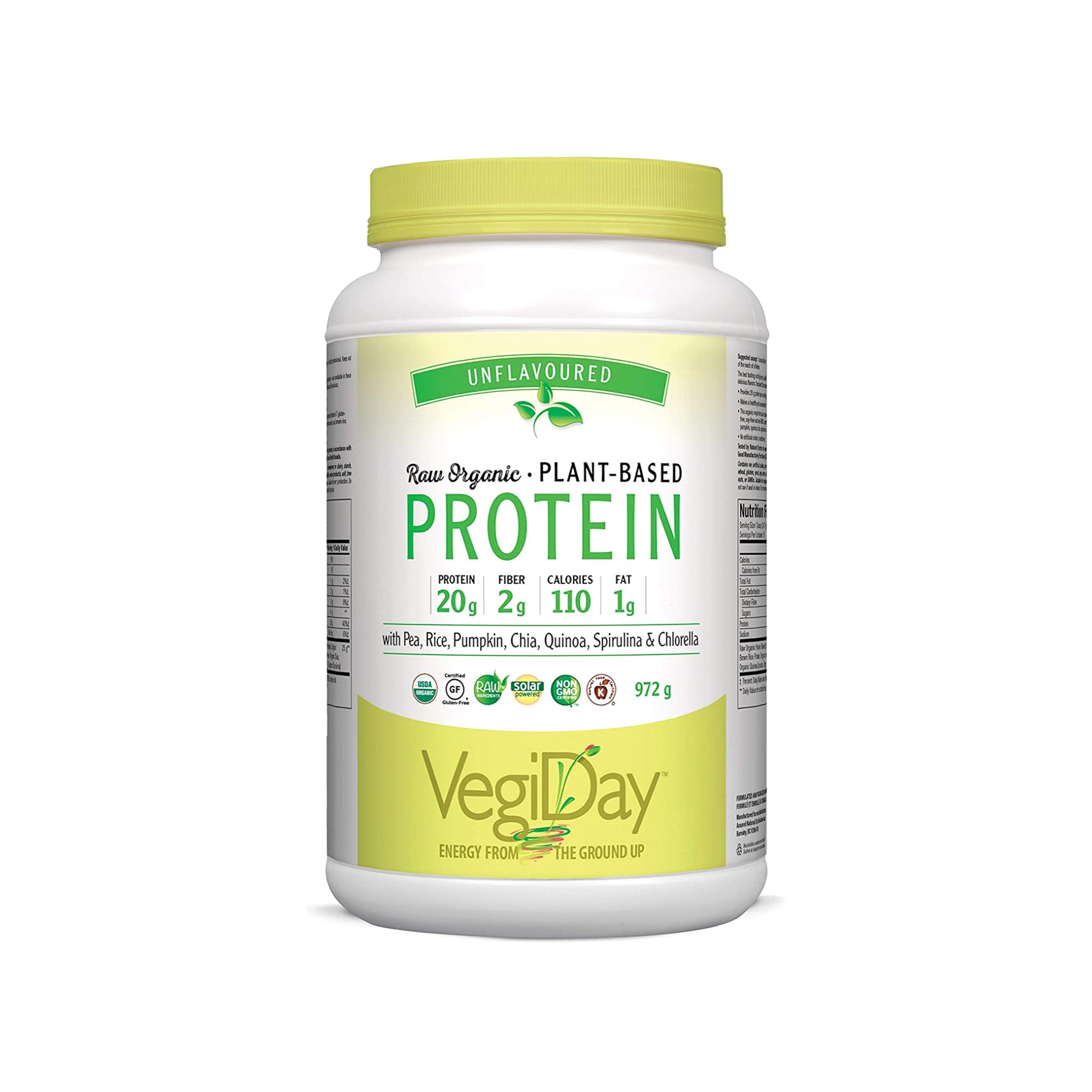 VegiDay Raw Organic Plant-Based Protein Unflavoured 741g