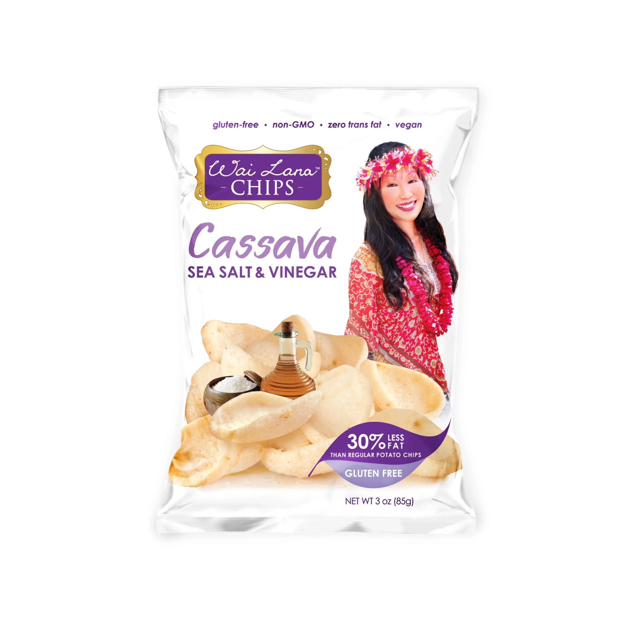 Wai Lana Sea Salt & Vinegar Cassava Chips 85g