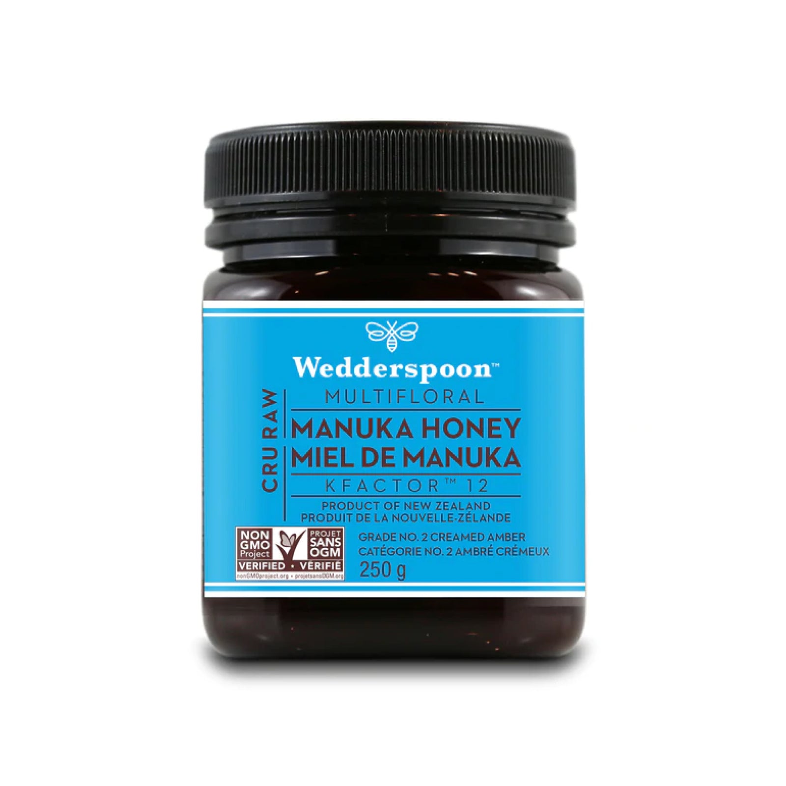 Wedderspoon Raw Multifloral Manuka Honey KFactor 12 250g