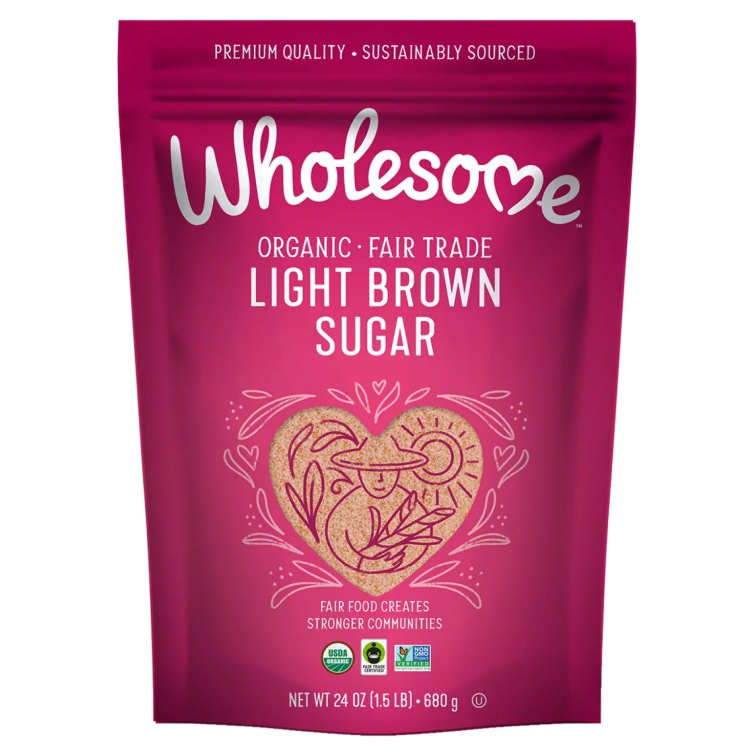 Wholesome Sweeteners Organic Light Brown Sugar 680g